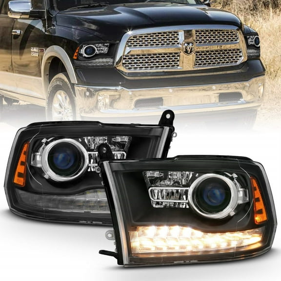 ANZO USA 111489 Projector Headlight Fits select: 2013-2018 RAM 1500, 2009-2012 DODGE RAM 1500