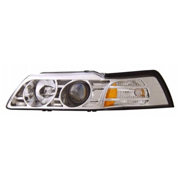 ANZO USA 121043 99-04 MUSTANG HEADLIGHTS PROJECTOR CHROME Fits select: 1999-2004 FORD MUSTANG