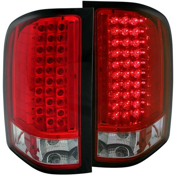 ANZO USA 311047 07-13 SILVERADO LED TAIL LIGHTS LED RED/CLEAR