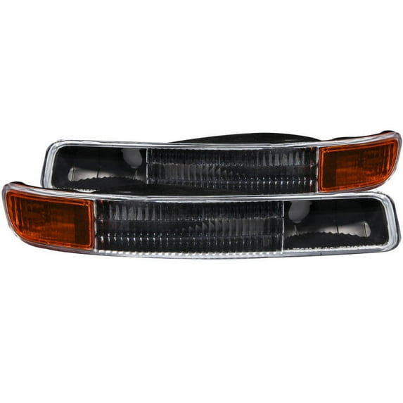 ANZO USA 511005 99-06 SIERRA/00-06 YUKON/YUKON XL BUMPER LIGHTS BLACK W/AMBER REFLECTOR