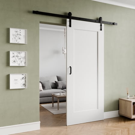 ANZZI 1 Patio Wood Barn Doors - Durable, Sleek Design, Easy Installation - White Barn Door with Hardware Kit Included - Perfect for Indoor & Outdoor Use - White (36x84’’) price history and forecast - ANZZI ID-WALBD09