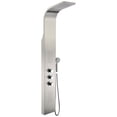 thumbnail image 1 of ANZZI Arc 64-inch 2-Jetted Full Body Shower Panel with Heavy Rain Shower in Brushed Steel, 1 of 5