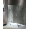 thumbnail image 1 of 72" H x 46" W Framed Hinged Shower Door Chrome w/ Port 36 x 48" Shower Base, 1 of 5