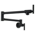 thumbnail image 1 of ANZZI Braccia Double Handle Pot Filler Kitchen Sink Faucets in Matte Black, 1 of 8