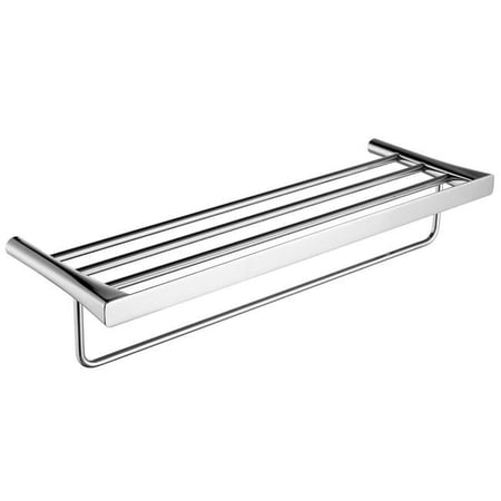 ANZZI Caster 3 Series 25.13 x 8.38 In. Towel Rack in Polished Chrome Finish