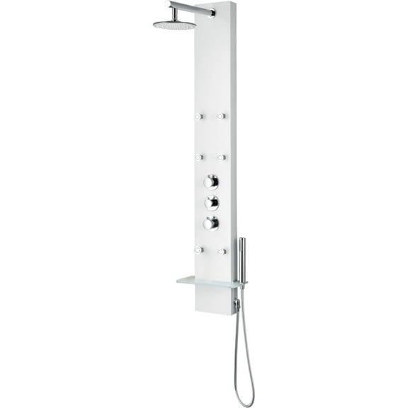 Anzzi Sp-Az028 Donna 60" Thermostatic Shower Panel - White