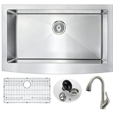 ANZZI Elysian 36'' x 21'' Farmhouse Kitchen Sink with Faucet