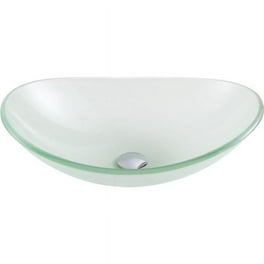 Craft Deco-Glass Vessel Sink in Lustrous Frosted Craft Deco-Glass Vessel Sink in Lustrous Frosted