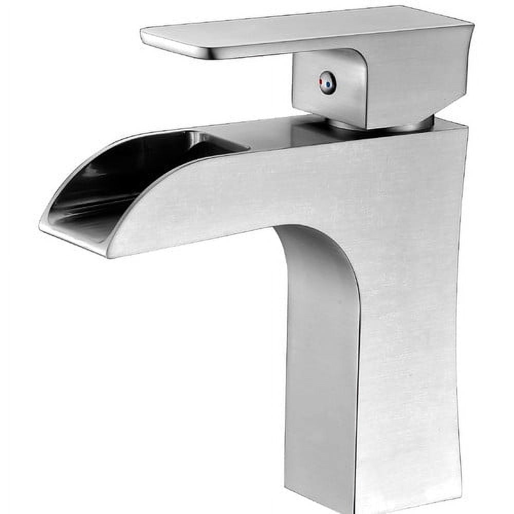Anzzi L-Az019 Forza Single Hole 1.2 GPM Bathroom Faucet - Nickel