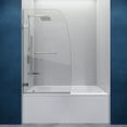thumbnail image 1 of ANZZI Grand Series 30 in. by 55 in. Frameless Hinged Tub Door in Brushed Nickel, 1 of 11