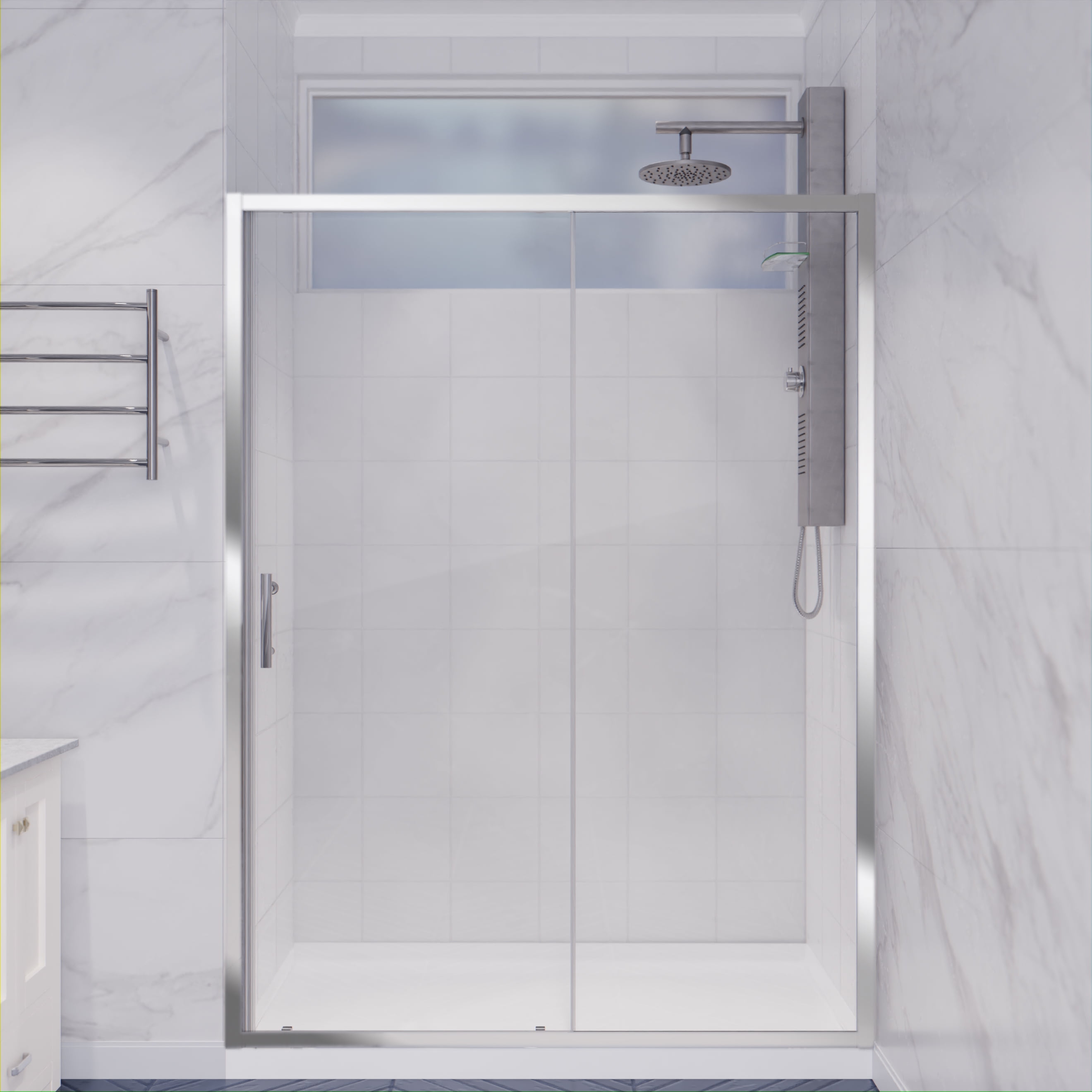 Halberd 48" x 72" Polished Chrome Framed Shower Door