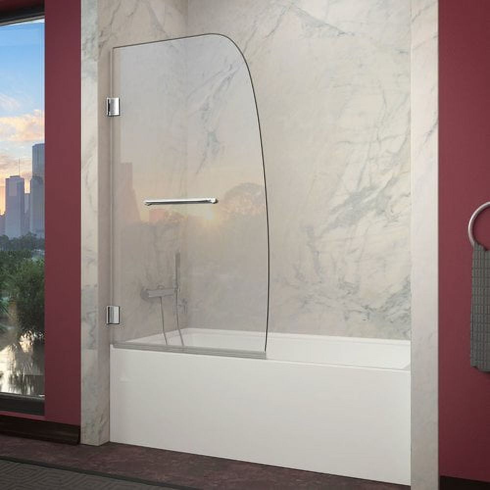 Herald Series 48 x 58 Polished Chrome Frameless Hinged Tub Door