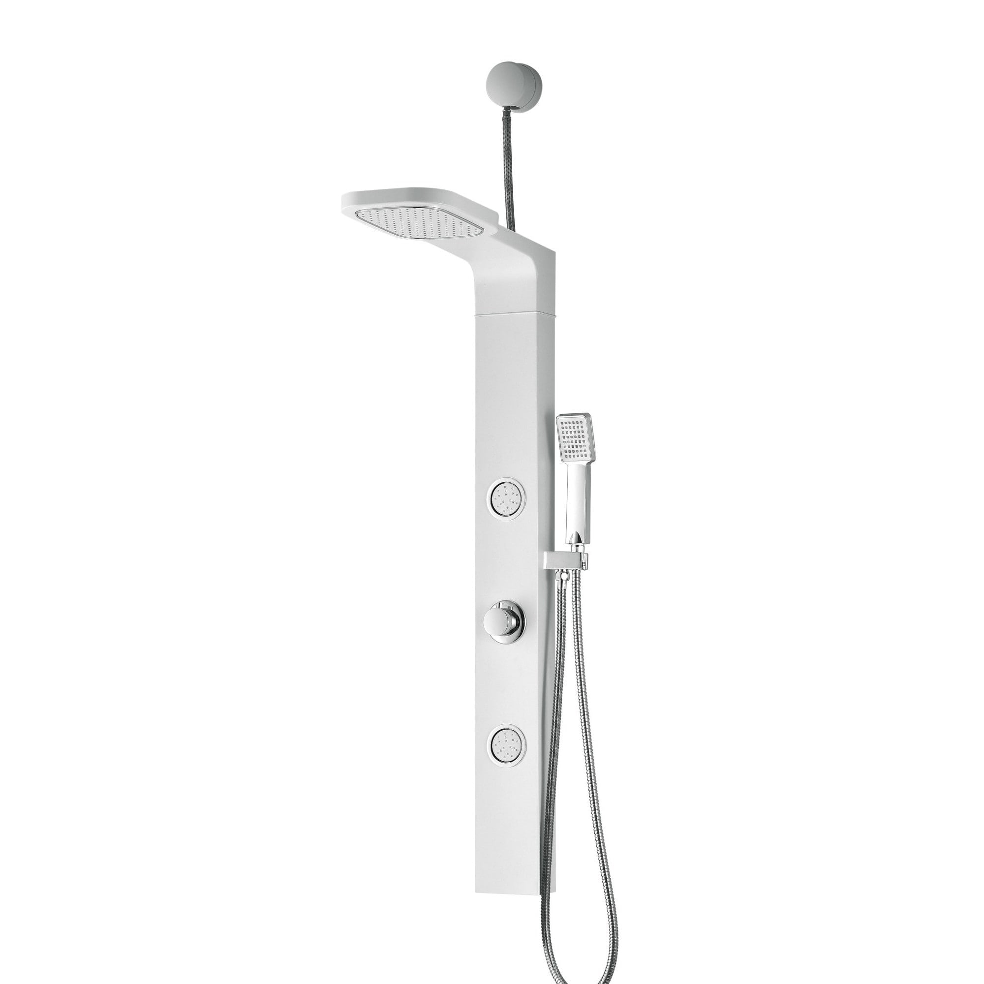 Inland Series 44'' White Shower Panel with Fixed Head