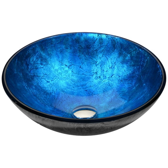 ANZZI Jonas Series Vessel Sink in Frosted Blue