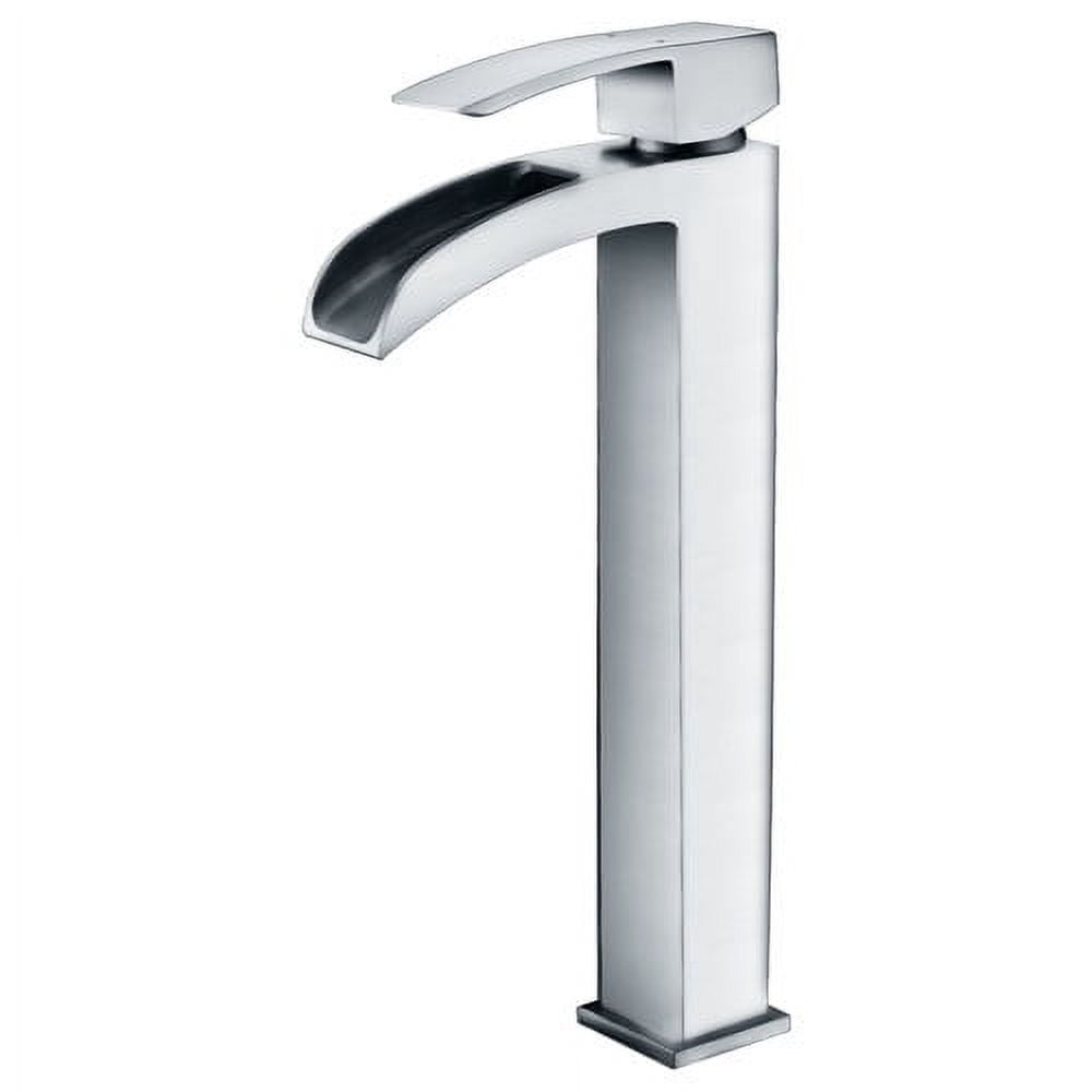 Lustrous Polished Chrome Single-Handle Vessel Bathroom Faucet
