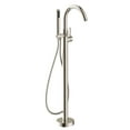 thumbnail image 1 of ANZZI  Kros Series 2-handle Freestanding Claw Foot Tub Faucet with Hand Shower in Brushed Nickel, 1 of 3