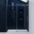thumbnail image 1 of ANZZI Leon Series 60 in. by 76 in. Frameless Sliding Shower Door in Brushed Nickel, 1 of 10