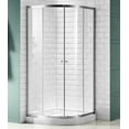 thumbnail image 1 of ANZZI Mare 35 in. x 76 in. Framed Shower Enclosure with TSUNAMI GUARD in Brushed Nickel, 1 of 13