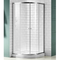 ANZZI Mare 35 in. x 76 in. Framed Shower Enclosure with TSUNAMI GUARD in Brushed Nickel