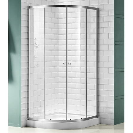 ANZZI Mare 35 in. x 76 in. Framed Shower Enclosure with TSUNAMI GUARD in Brushed Nickel
