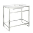 thumbnail image 1 of ANZZI Orchard 36 in. Console Sink in Brushed Nickel with Glossy White Counter Top, 1 of 8