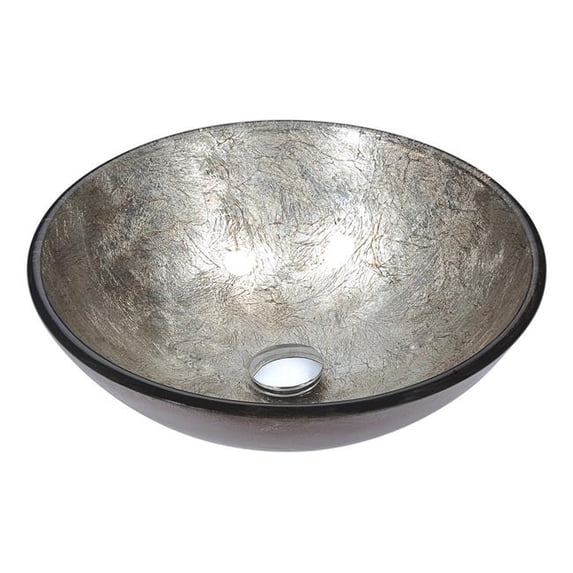Anzzi LS-AZ288 Posh Series Deco-Glass Vessel Sink in Verdure Gold