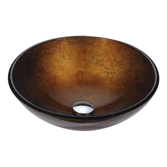 ANZZI Posh Glass Circular Vessel Bathroom Sink