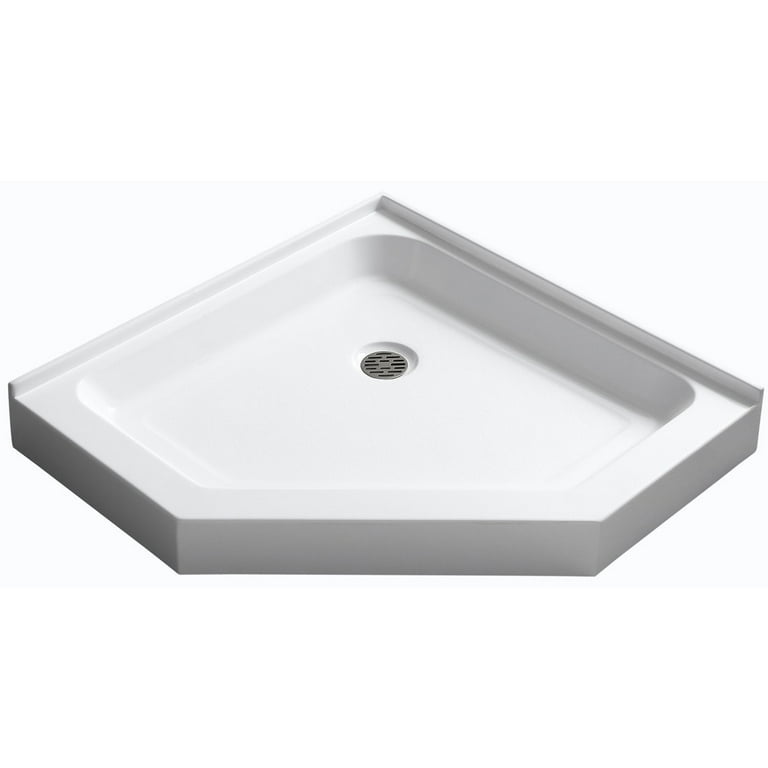 Randi 36 in. x 36 in. Double Threshold Shower Base in White Randi 36 in. x 36 in. Double Threshold Shower Base in White