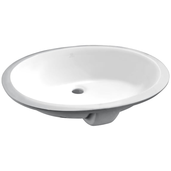 ANZZI Rhodes Series 21.5 in. Ceramic Undermount Sink Basin in Glossy White