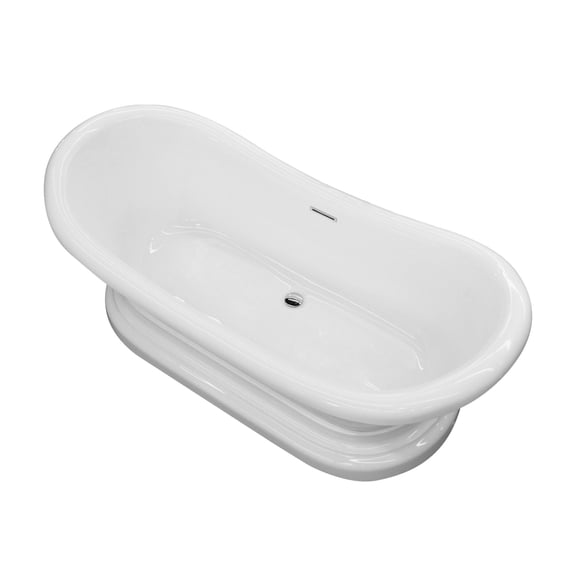 ANZZI  Ruby Series 5.9 ft. Freestanding Bathtub in White