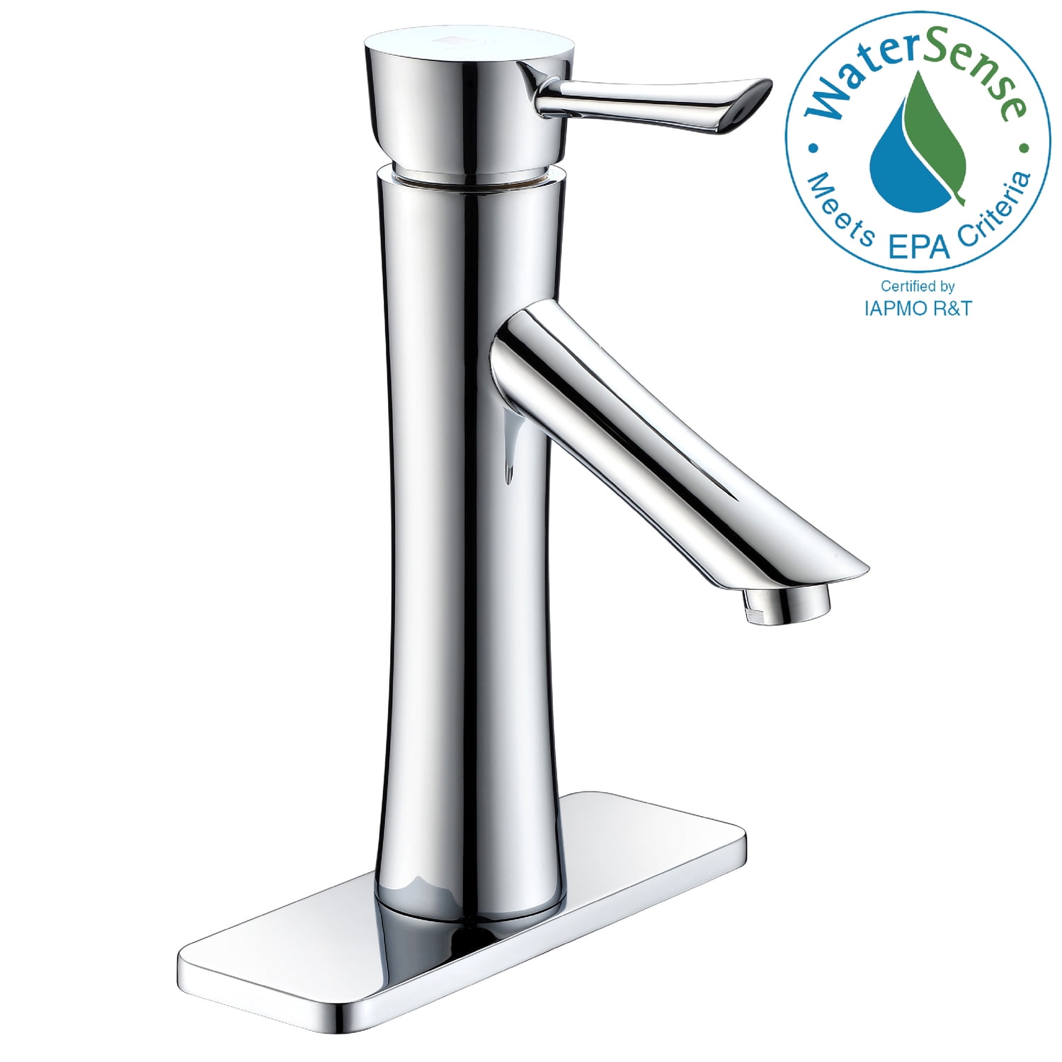 Sage Polished Chrome Single-Handle Bathroom Faucet with Drain Assembly