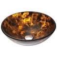 thumbnail image 1 of ANZZI Timbre Series Deco-Glass Vessel Sink in Kindled Amber with Matching Chrome Waterfall Faucet, 1 of 5
