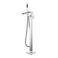 thumbnail image 1 of ANZZI Union Double Handle Floor Mounted Clawfoot Tub Faucet with Hand Shower, 1 of 2