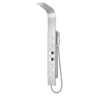 thumbnail image 1 of VISOR Series 60 in. 4-Jetted Full Body Shower Panel System with Heavy Rain Shower and Spray Wand in Brushed Steel, 1 of 11