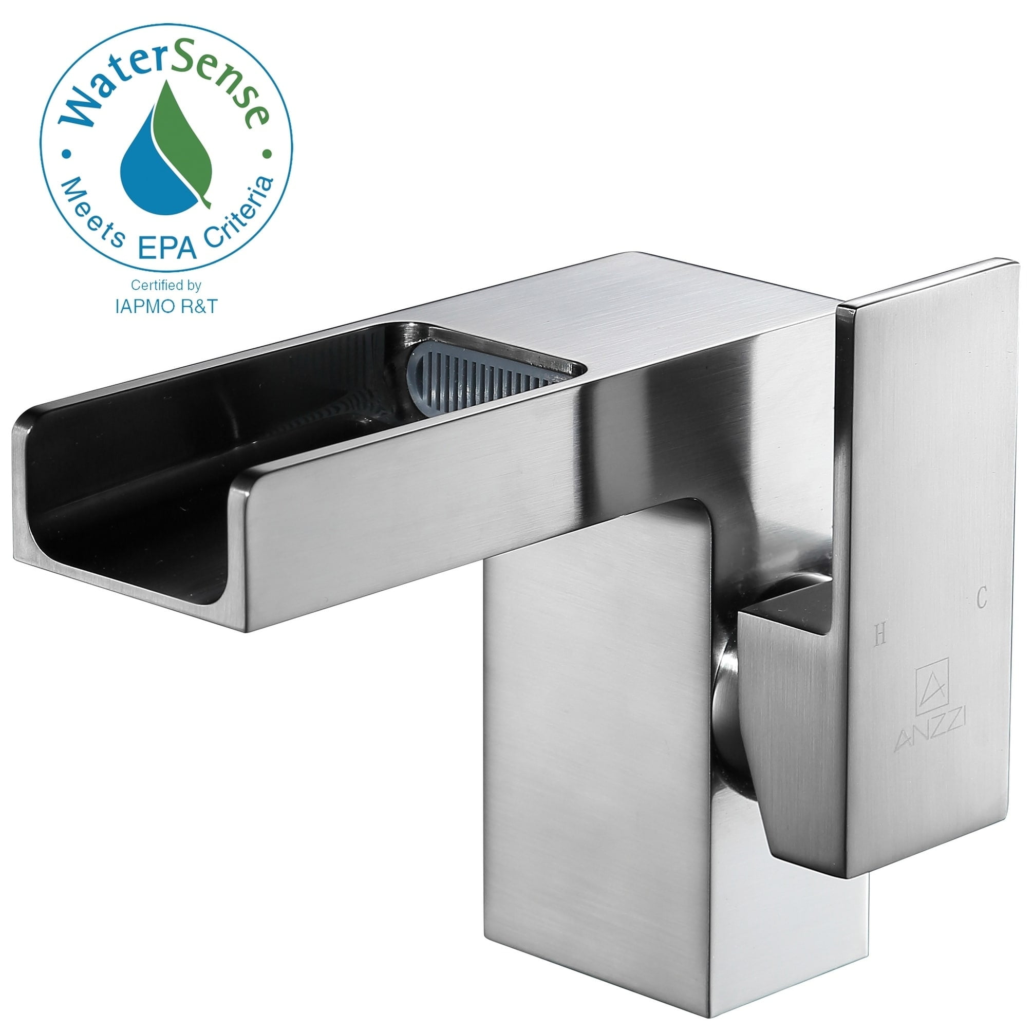 Brushed Nickel Single-Handle Waterfall Bathroom Faucet