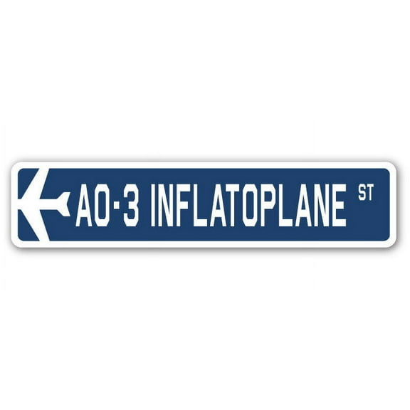 AO-3 Inflatoplane Street Sign Air Force Aircraft Military | Indoor/Outdoor | 36" Wide