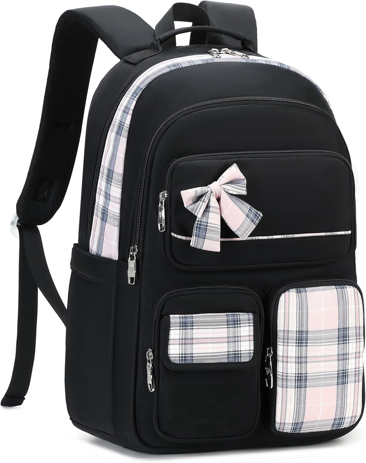 AO ALI VICTORY Backpack for Girls,School Backpacks for Teen,Cute College Bags for Women Students Large Bookbag 15.6 Inch Laptop Bag Back Pack Kids Kindergarten Elementary Casual Travel（black）