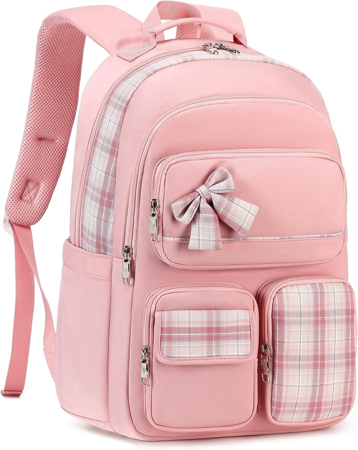AO ALI VICTORY Backpack for Girls,School Backpacks for Teen,Cute College Bags for Women Students Large Bookbag 15.6 Inch Laptop Bag Back Pack Kids Kindergarten Elementary Casual Travel（PINK)