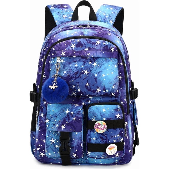 AO ALI VICTORY Laptop Backpacks 16 Inch School Bag College Backpack Anti Theft Travel Casual Daypack Bags Cute Bookbags Large Colorfull Carry on Back Pack for Teens Girls Women Students(Blue)