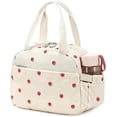 thumbnail image 1 of AO ALI VICTORY Lunch Box Lunch Bag Insulated Lunchbox Cute Reusable Lunch Tote bags for School Work Picnic for Kids Girls Women（Beige Strawberries）, 1 of 10
