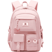AO ALI VICTORY Laptop Backpacks 15.6 Inch School Bag College Backpack Anti Theft Travel Daypack Large Bookbags for Women Students Pink