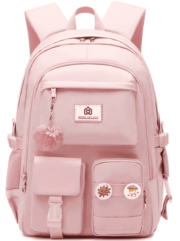 Laptop Backpacks 15.6 Inch School Bag College Backpack Anti Theft Travel Daypack Large Bookbags for Women Students (Pink)