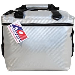 AO Coolers Carbon Soft Cooler with High-Density Insulation, Silver, 24-Can