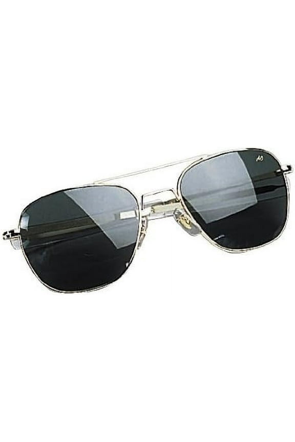 Original Pilot Sunglasses with 57mm Bayonet Temples and True Color Gray Glass Lenses