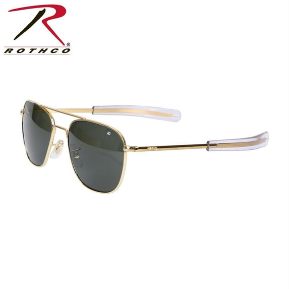 (Price/PR)Rothco 10700 American Optical Original Pilots Sunglasses-Gold/Green-55 mm