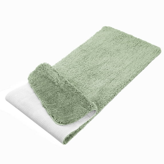AOACreations Microfiber Furry Bath Rug Runner Bathroom Mat 50 x 150 cm (20" x 59"), Sea Foam Blue Green