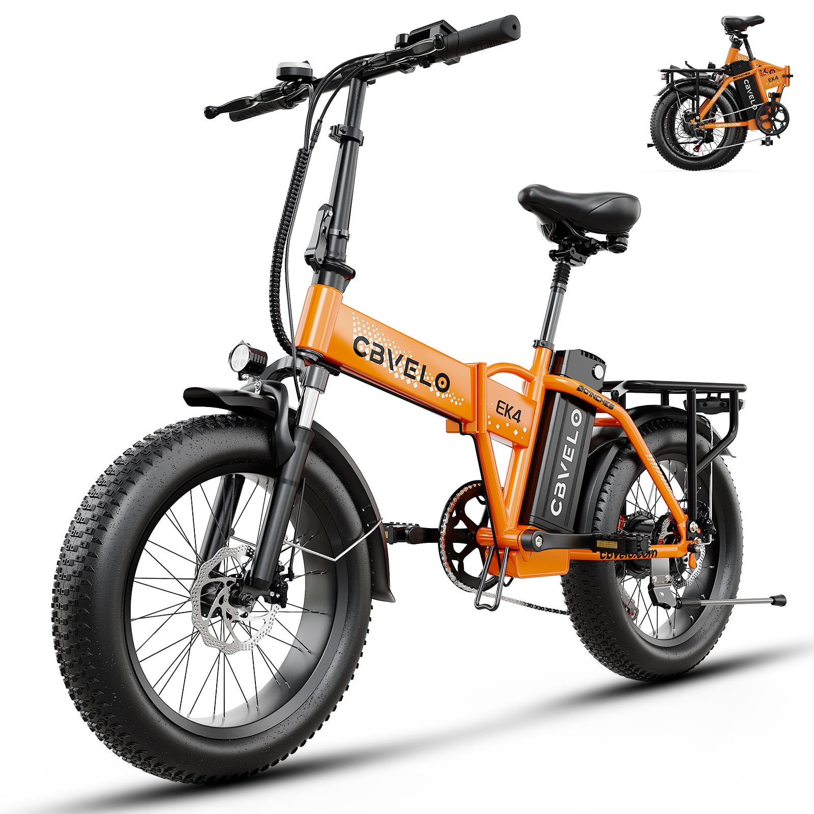 AOANGO 1000W Folding Electric Bike, 48V 20.8AH Removable Battery, 30+MPH 80 Miles, 20" Anti-Slip Fat Tire All Terrain Adult Commute Ebike
