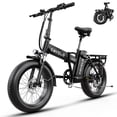 thumbnail image 1 of Aoango 750W Folding Electric Bike for Adults, 48V 20.8AH Removable Battery, 20MPH Max Speed, 80 Miles Range, 20" Anti-Slip All Terrain Fat Tire Commute Ebike, 1 of 7