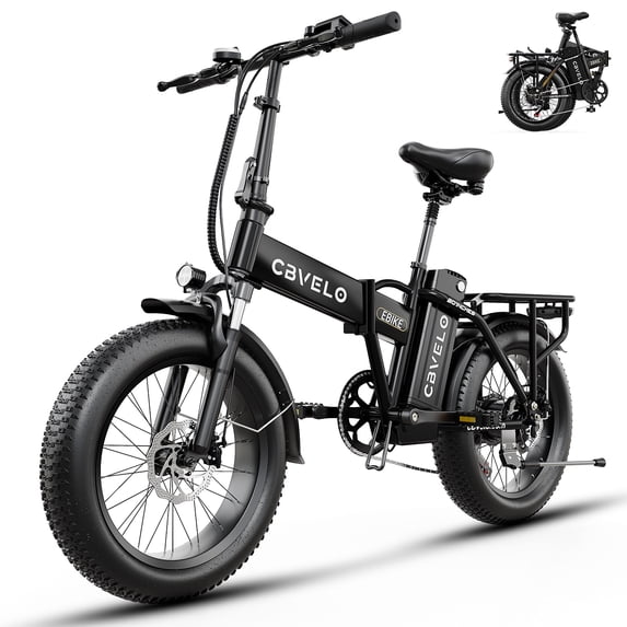 Aoango 750W Folding Electric Bike for Adults, 48V 20.8AH Removable Battery, 20MPH Max Speed, 80 Miles Range, 20" Anti-Slip All Terrain Fat Tire Commute Ebike
