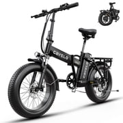 Aoango 750W Folding Electric Bike for Adults, 48V 20.8AH Removable Battery, 20MPH Max Speed, 80 Miles Range, 20" Anti-Slip All Terrain Fat Tire Commute Ebike